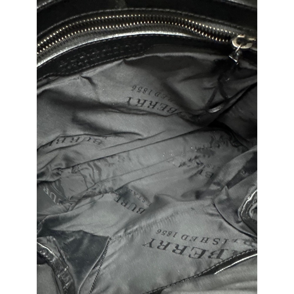 Burberry Nylon Leather Trim Crossbody Messenger Bag Black Unisex 14" x 13" - Picture 8 of 16